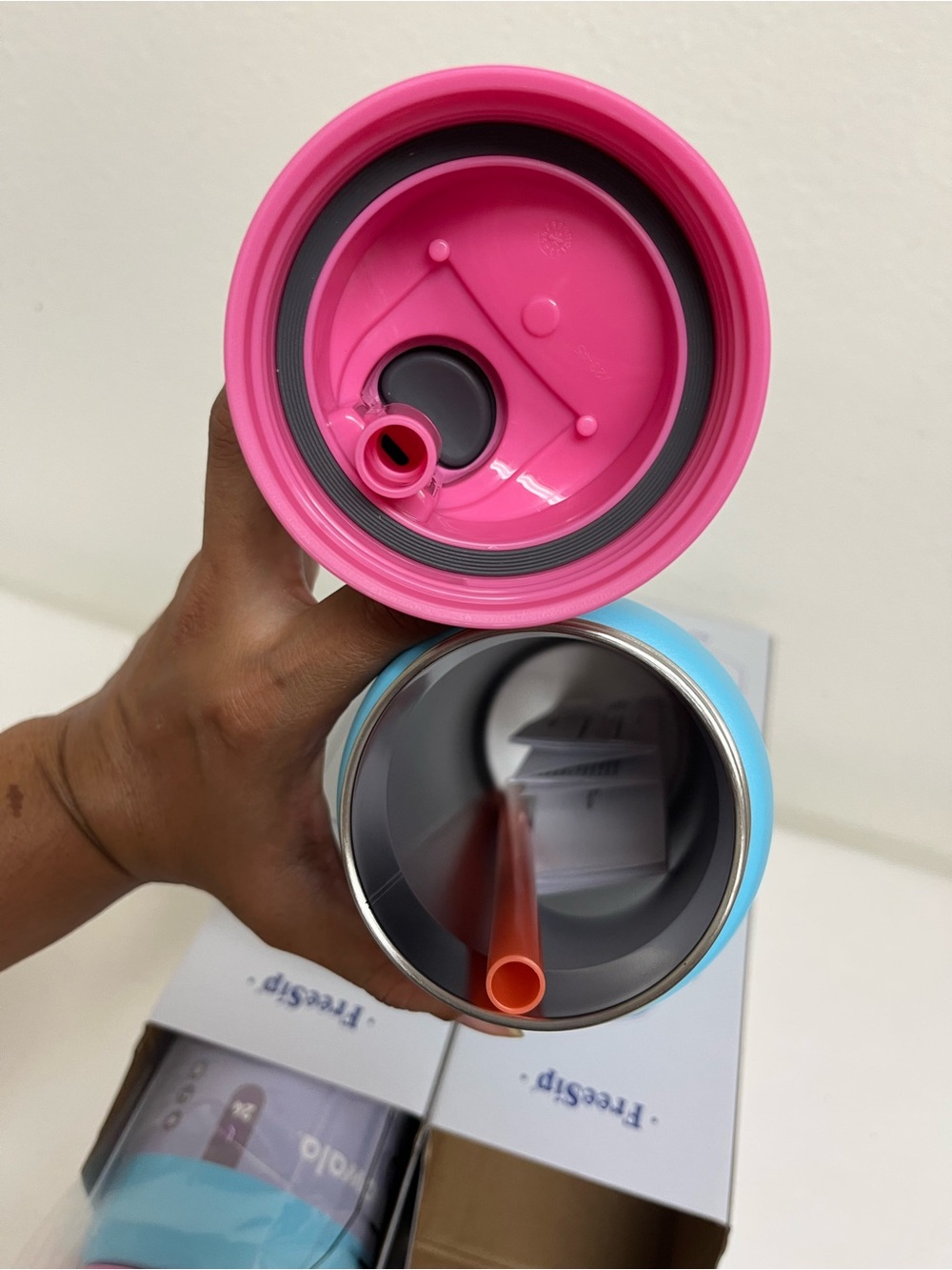 Owala Insulated Leak-Proof Water Bottle with Built-In Straw - Blue/Pink/Purple - Picture 7 of 7